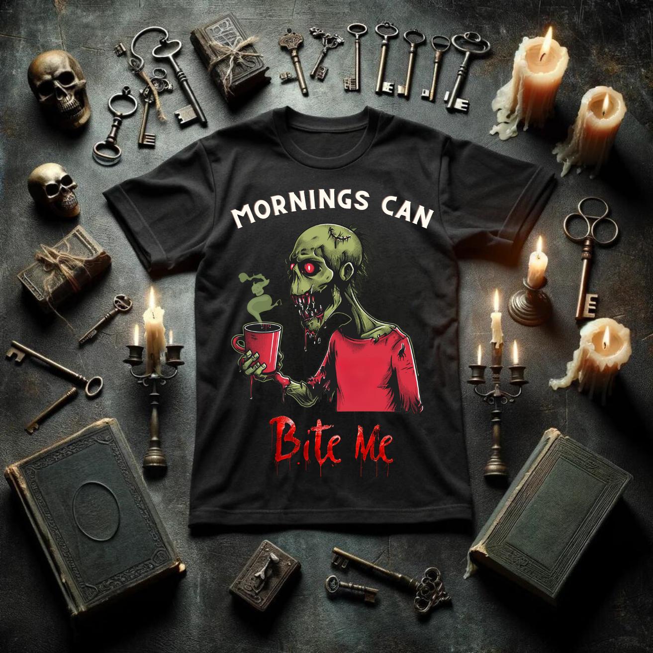 Unisex "Mornings Can Bite Me" Tee